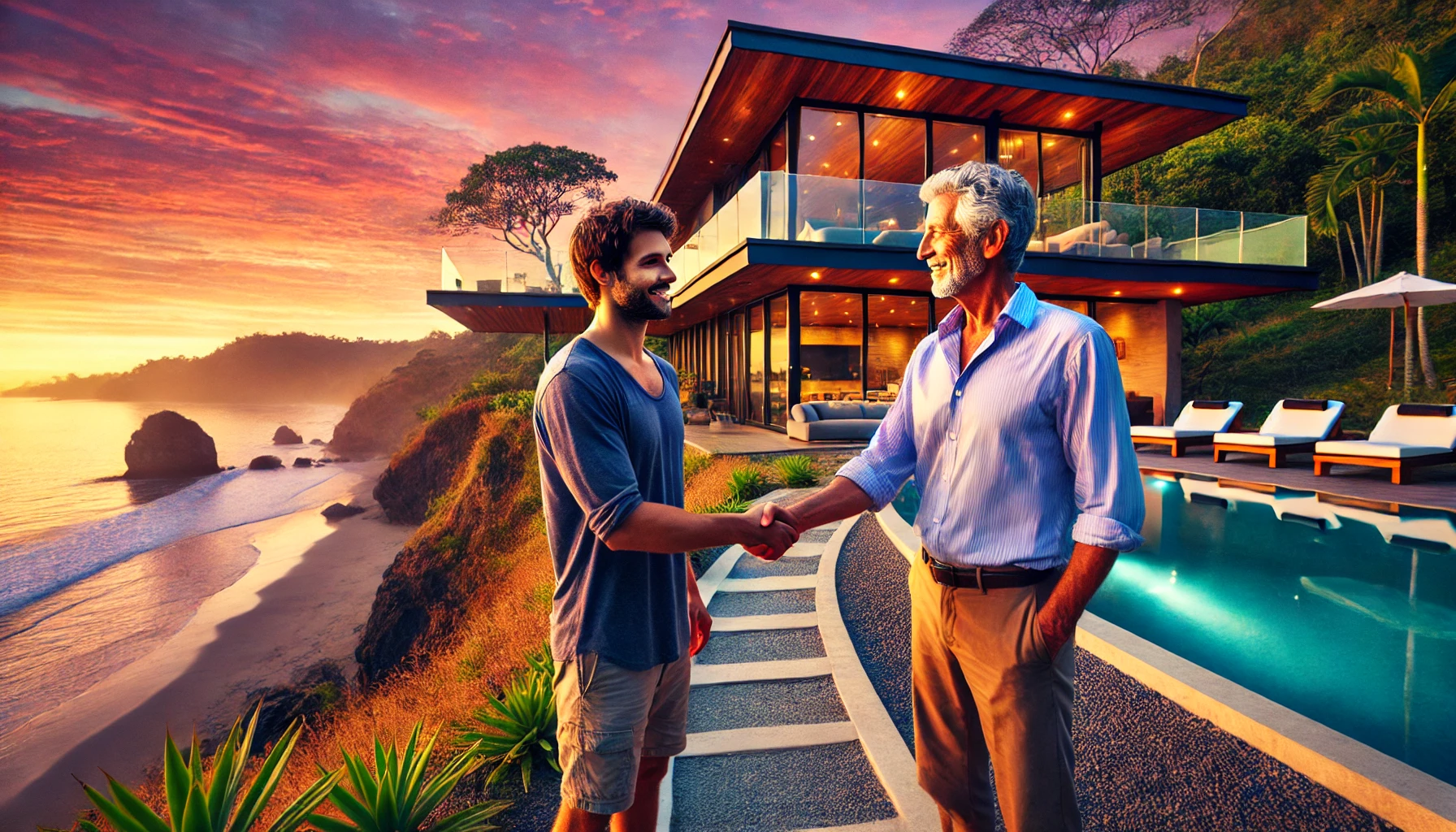 Image representing two men buying real estate in Papagayo